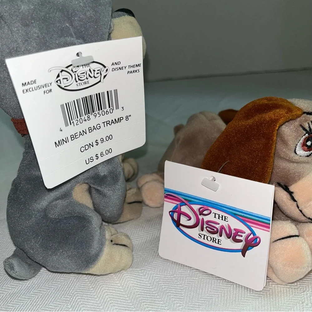 Disney Mini 8” Bean Bag Lady and‎ The Tramp